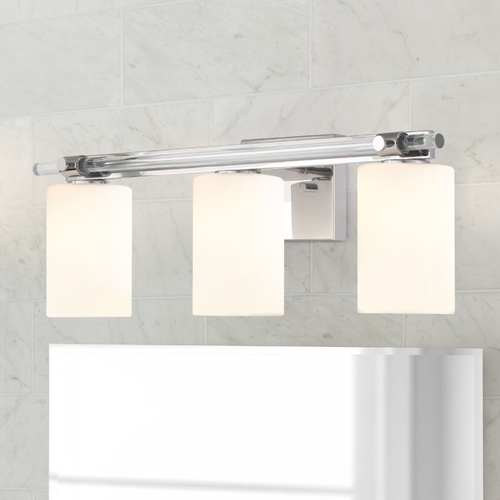 Lisbon Polished Nickel 3-Light Bathroom Light by Progress Lighting