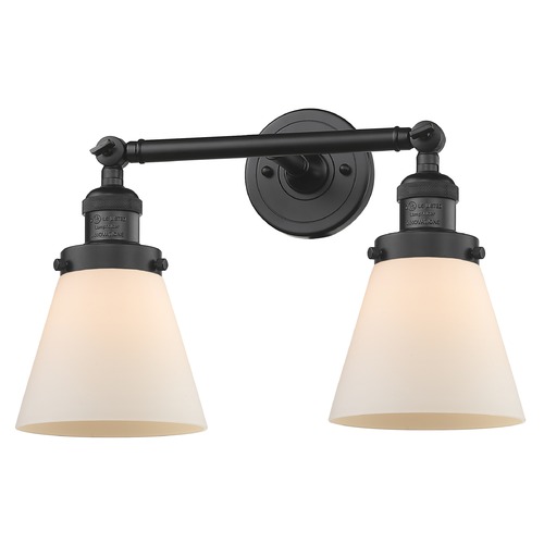 Small Cone Matte Black Bathroom Light by Innovations Lighting