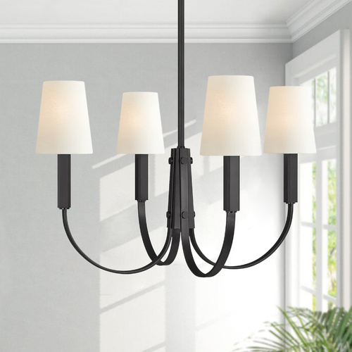 Visual Comfort Studio Collection Thomas OBrien Logan 26.25-Inch Aged Iron Chandelier by Visual Comfort Studio TC1084AI