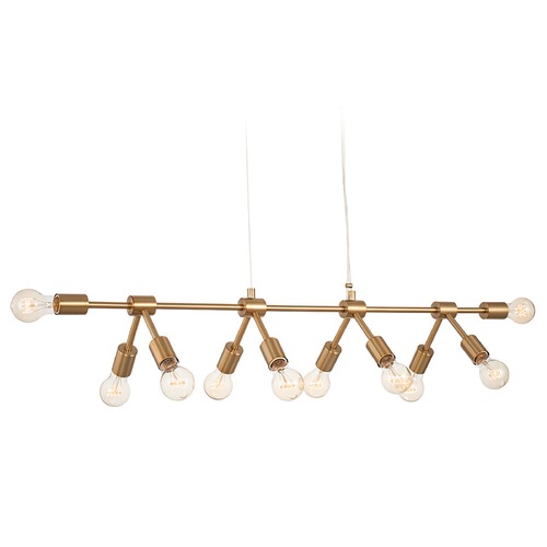 Kalco Lighting Union 40-Inch Linear Chandelier in Winter Brass by Kalco Lighting 512361WB