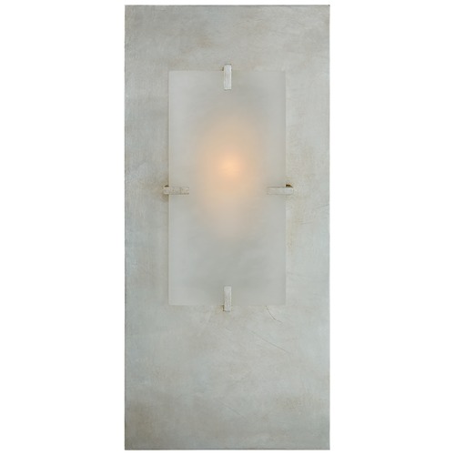 Visual Comfort Signature Collection Aerin Dominica Rectangle Sconce in Silver Leaf by Visual Comfort Signature ARN2920BSLALB