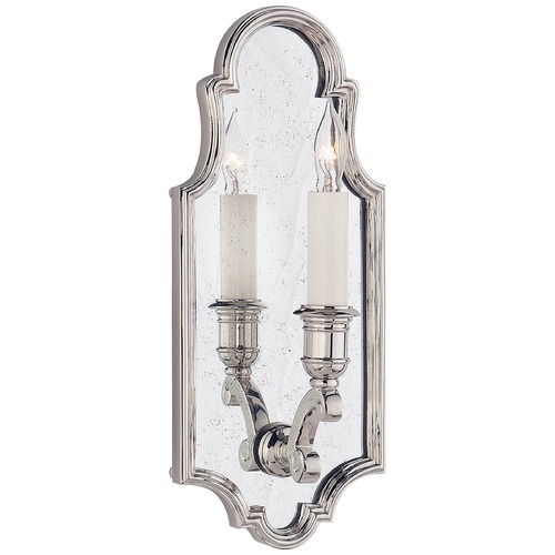 Visual Comfort Signature Collection E.F. Chapman Sussex Framed Sconce in Polished Nickel by Visual Comfort Signature CHD1183PN