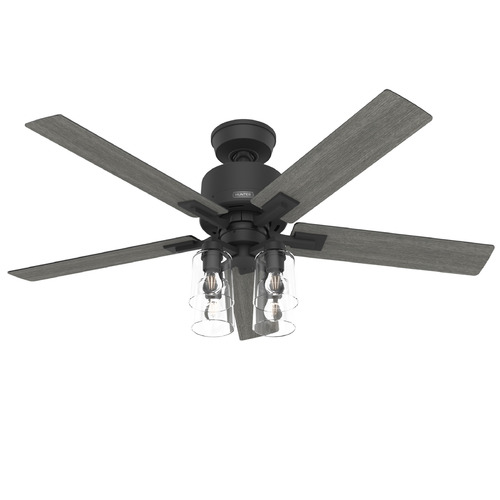 Hunter Fan Company Techne Matte Black LED Ceiling Fan with Light