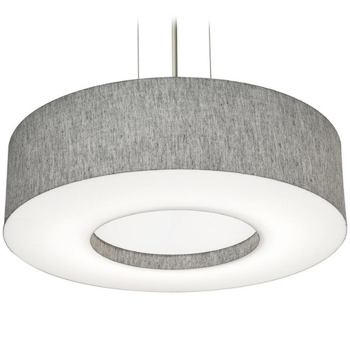 AFX Lighting Afx Lighting Montclair Black Pendant Light with Drum Shade MCP1932MBBK-GY