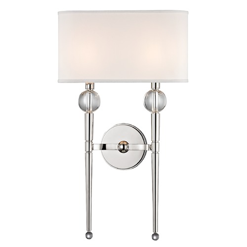 Rockland Double Sconce in Polished Nickel by Hudson Valley Lighting