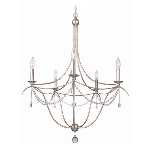 Metro II Crystal Chandelier in Antique Silver Finish by Crystorama Lighting