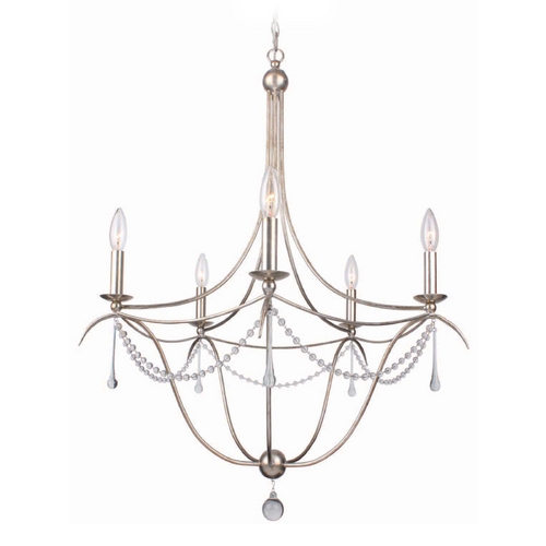 Crystorama Lighting Metro II Crystal Chandelier in Antique Silver Finish by Crystorama Lighting 425-SA