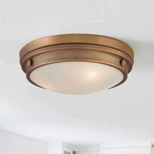 Lucerne Warm Brass Flush Mount by Savoy House