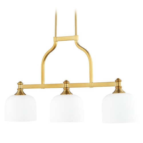 Quorum Lighting Richmond Aged Brass Linear LIght by Quorum Lighting 6911-3-80