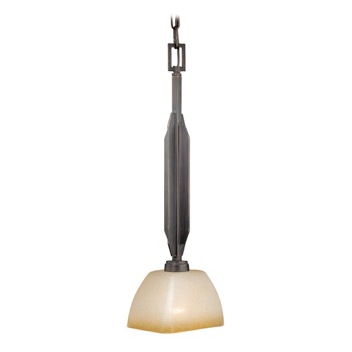 Vaxcel Lighting Descartes II Architectural Bronze Mini-Pendant Light with Square Shade by Vaxcel Lighting P0113