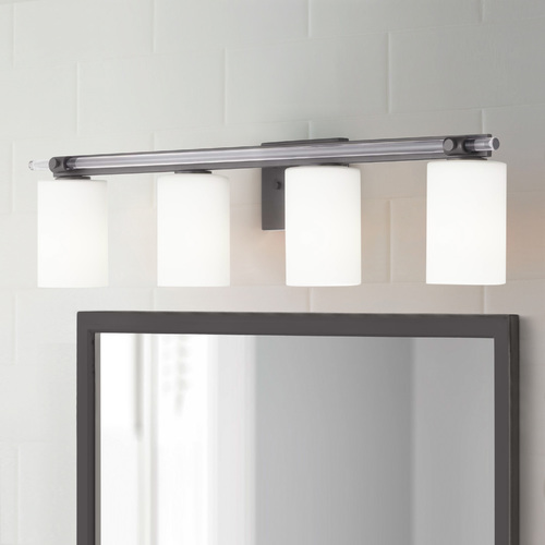 Lisbon Black 4-Light Bathroom Light by Progress Lighting