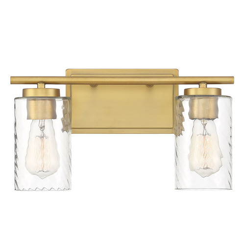 Meridian 15-Inch Bathroom Light in Natural Brass by Meridian M80037NB