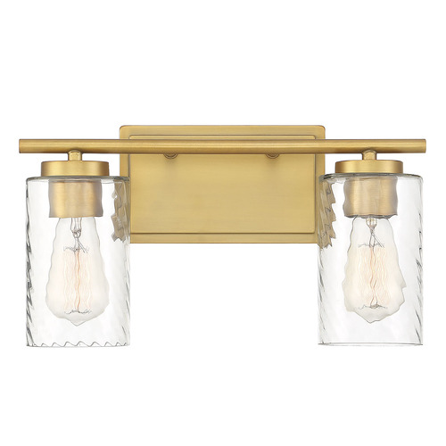 15-Inch Bathroom Light in Natural Brass by Meridian