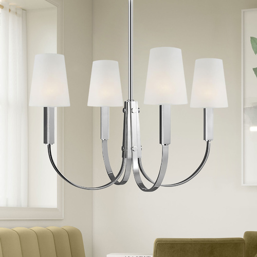 Visual Comfort Studio Collection Thomas OBrien Logan 26.25-Inch Polished Nickel Chandelier by Visual Comfort Studio TC1084PN