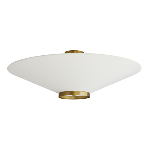 Decker 34-Inch Flush Mount in Antique Brass by Arteriors Home