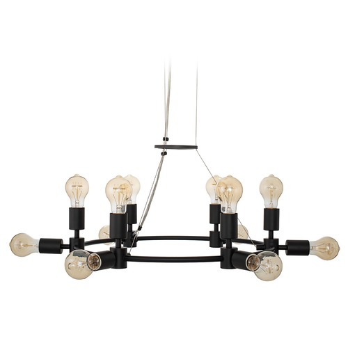 Kalco Lighting Union 12-Light Chandelier in Matte Black by Kalco Lighting 512371MB