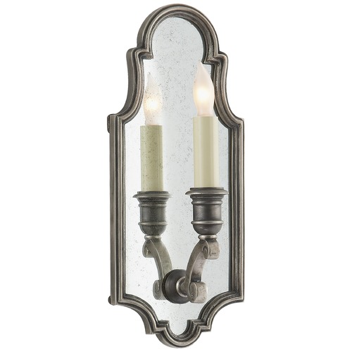Visual Comfort Signature Collection E.F. Chapman Sussex Sconce in Sheffield Nickel by Visual Comfort Signature CHD1183SN
