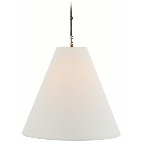 Visual Comfort Signature Collection Visual Comfort Signature Collection Goodman Bronze & Antique Brass Pendant Light with Conical Shade TOB5014BZ/HAB-L