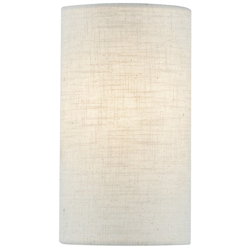 Justice Design ADA Small Cylinder Fabric Wall Sconce Cream