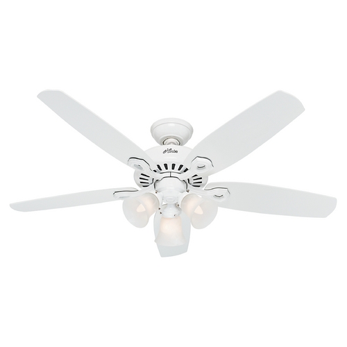 Builder Plus Snow White Ceiling Fan by Hunter Fan Company