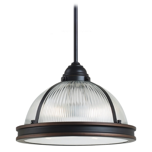 Pratt Street Prismatic Pendant in Autumn Bronze by Generation Lighting