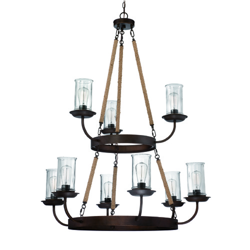 Thornton 51.50-Inch High Chandelier in Aged Bronze by Craftmade Lighting