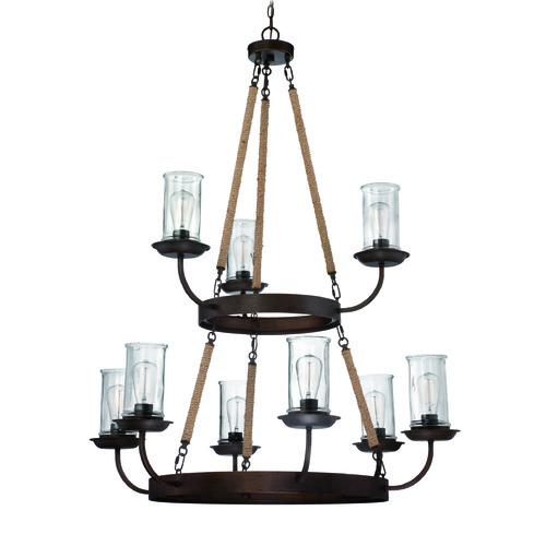 Craftmade Lighting Thornton 51.50-Inch High Chandelier in Aged Bronze by Craftmade Lighting 36129-ABZ