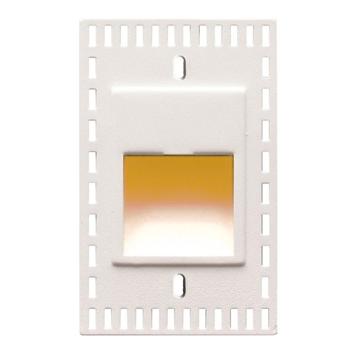 WAC Lighting White LED Recessed Step Light with Amber LED by WAC Lighting WL-LED200TR-AM-WT