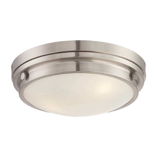 Lucerne Satin Nickel Flush Mount by Savoy House
