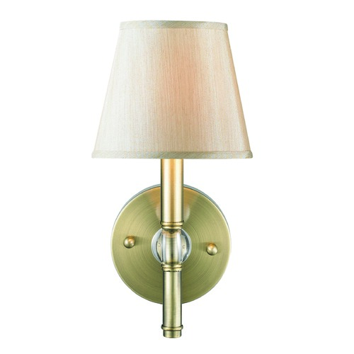 Golden Lighting Waverly Aged Brass Sconce by Golden Lighting 3500-1W AB-PMT