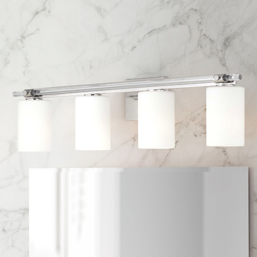 Lisbon Polished Nickel 4-Light Bathroom Light by Progress Lighting