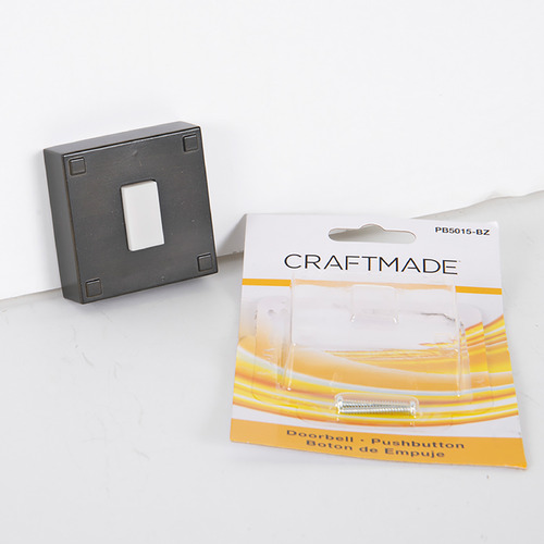 Push Button Bronze LED Doorbell Button by Craftmade Lighting