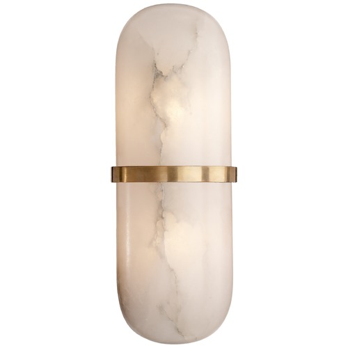 Visual Comfort Signature Collection Kelly Wearstler Melange Pill Sconce in Brass by Visual Comfort Signature KW2012ABALB