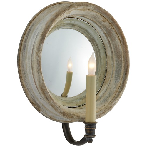 E.F. Chapman Chelsea Reflection Sconce in Old White by Visual Comfort Signature