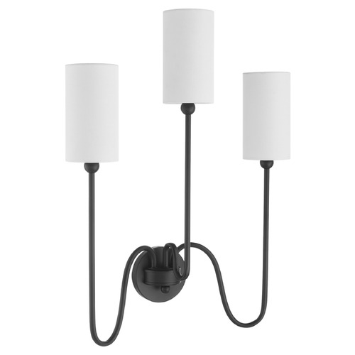 Quorum Lighting Charlotte Matte Black Sconce by Quorum Lighting 597-3-59