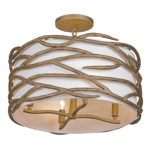 Branch Reality Semi-Flush Mount in Ashen Gold by Minka Lavery