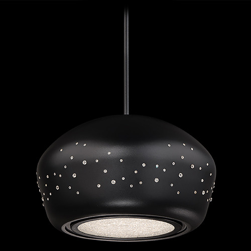 Schonbek Beyond Schonbek Beyond Astral Black LED Pendant Light with Bowl / Dome Shade BPD37413-BK