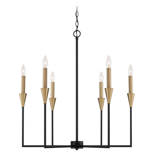 Capital Lighting Avant Aged Brass & Black Chandelier