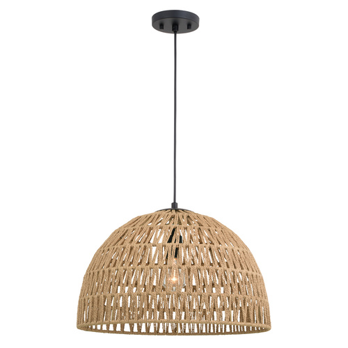 Nassau Matte Black Pendant Light by Vaxcel Lighting