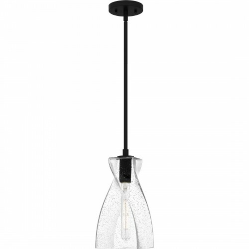Stetson Mini Pendant in Matte Black by Quoizel Lighting
