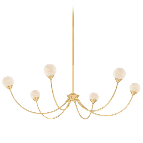 Mitzi by Hudson Valley Mitzi By Hudson Valley Mitzi Natasha Aged Brass LED Chandelier H1051806-AGB