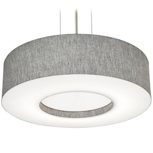 AFX Lighting Afx Lighting Montclair Satin Nickel Pendant Light with Drum Shade MCP1932MBSN-GY