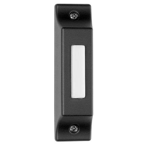 Lighted Surface Mount Doorbell Button in Matte Black by Craftmade Lighting