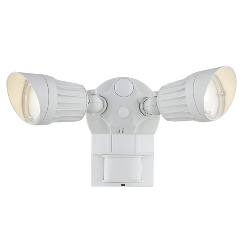 Design Classics Lighting Outdoor LED 3000K Motion Security Light in White by Design Classics JJ 4052-3000K-WH