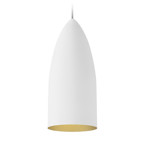 Visual Comfort Modern Collection Mini Signal LED Monopoint Pendant in White & Gold by Visual Comfort Modern 700MPSIGMWGS-LED930