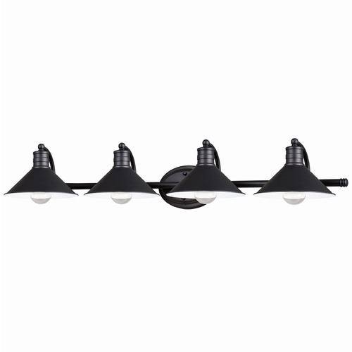 Vaxcel Lighting Akron Oil Rubbed Bronze & Matte White Bathroom Light