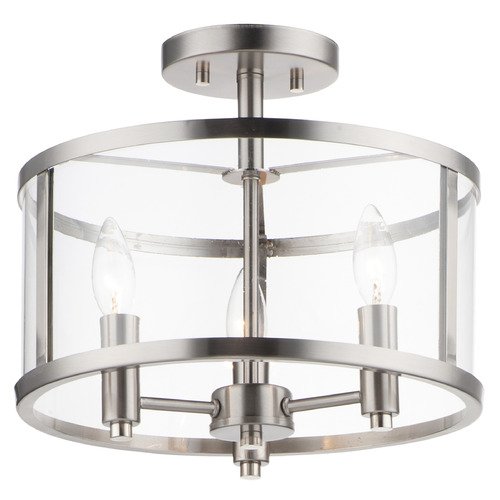 Maxim Lighting Sentinel Satin Nickel Semi-Flushmount Light