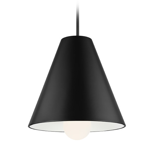 Visual Comfort Modern Collection Joni LED Pendant in Matte Black by Visual Comfort Modern 700TDJNIB-LED930