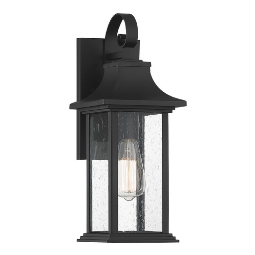 Hancock 17.50-Inch Outdoor Wall Light in Matte Black by Savoy House