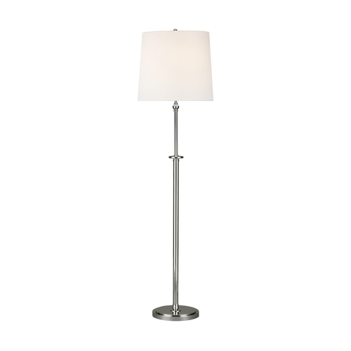 Visual Comfort Studio Collection Thomas O'Brien 64.25-Inch Tall Capri Polished Nickel Floor Lamp by Visual Comfort Studio TT1012PN1